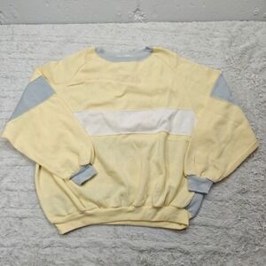 VTG 90s Colorblock Soft Girl Sweatshirt Women M Energie Bi Currants Preppy Retro